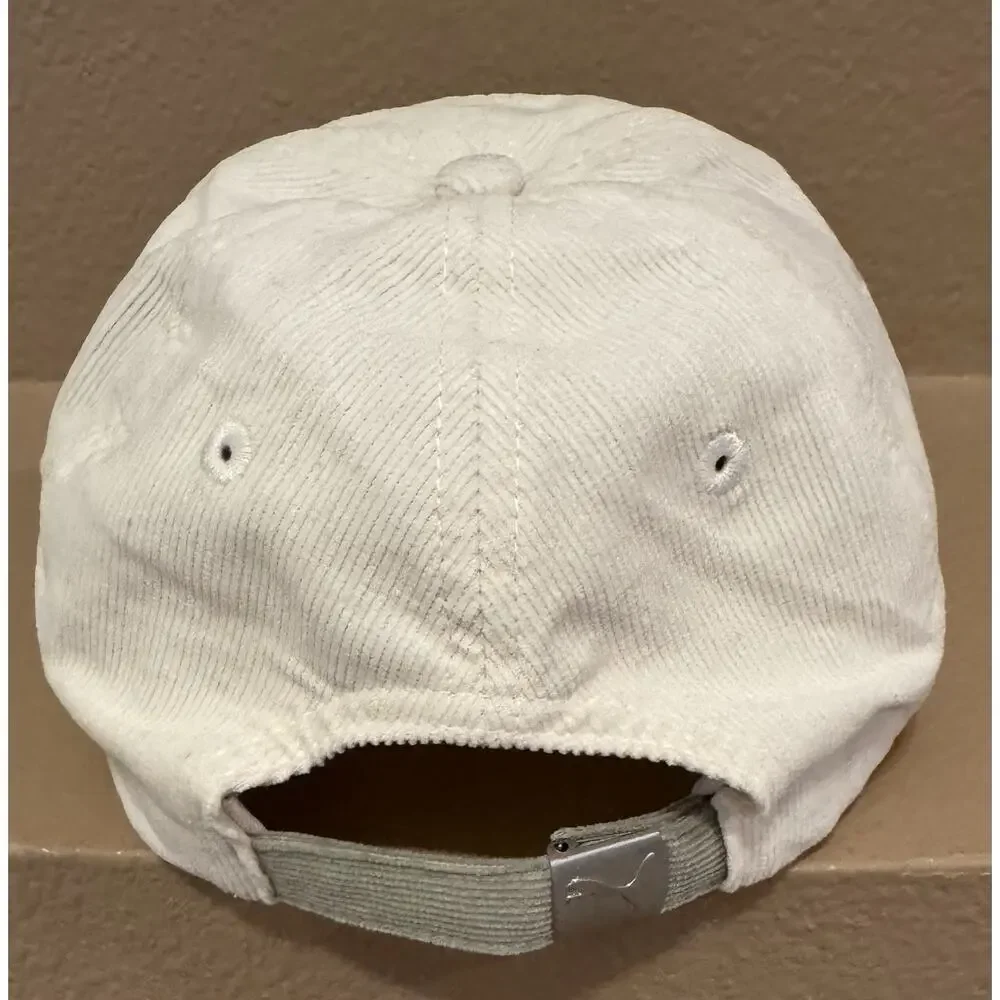 PUMA Corduroy Dad Hat Olive Green Khaki Two-Tone Strapback Adjustable Cap OS